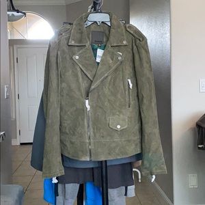 Men’s leather moto jacket